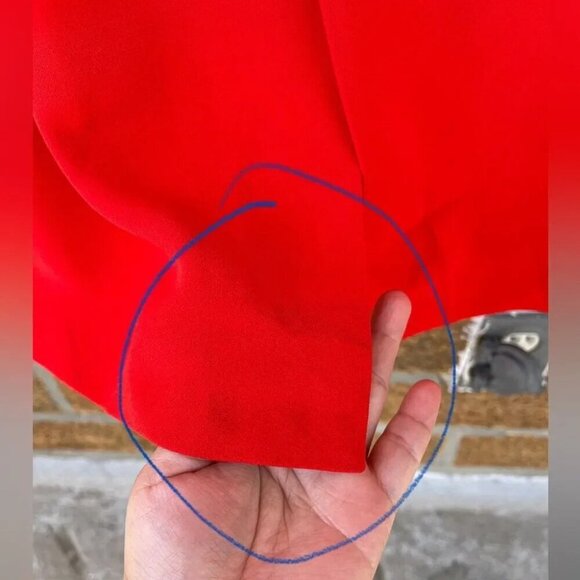 Victoria Beckham Off Shoulder Bandeau Dress in Tomato Red size 8 - Picture 8 of 16